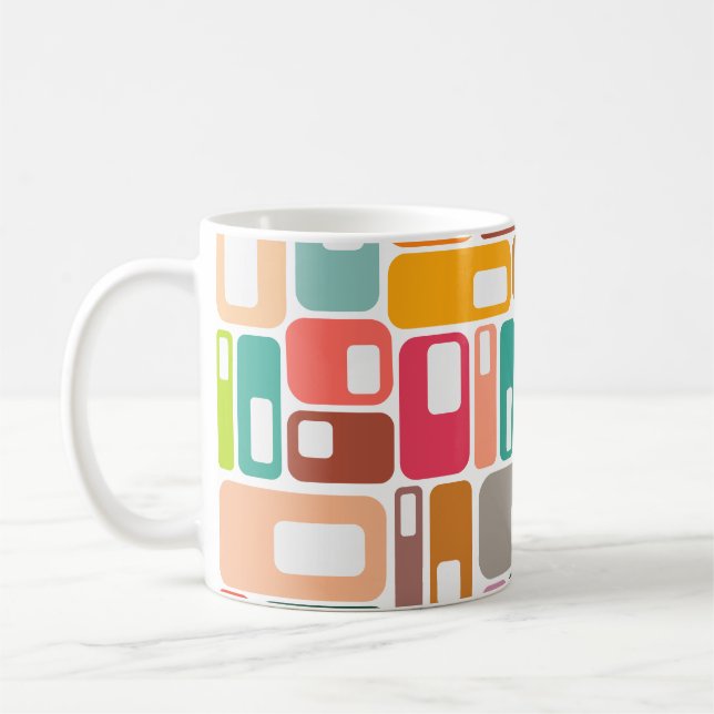 Mid-Century Modern Pattern  Coffee Mug (Left)