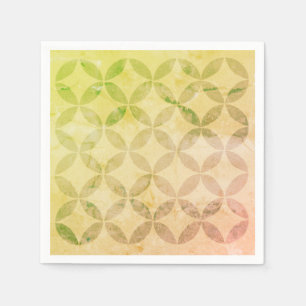 Mid Century Modern Pattern in Green Napkin