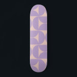 Mid Century Modern Pattern Lavender Skateboard<br><div class="desc">Retro Mid Century Modern Pattern – Abstract Geometric Shapes – Minimalist Pattern in lavender / purple / lilac and beige.</div>