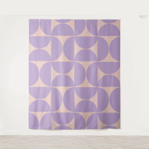 Mid Century Modern Pattern Lavender Tapestry