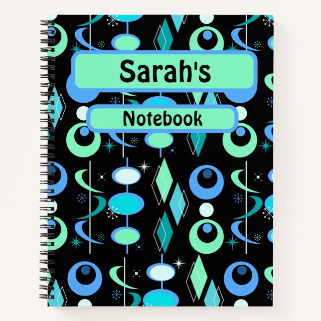 Mid Century Modern Pattern Notebook (Front)