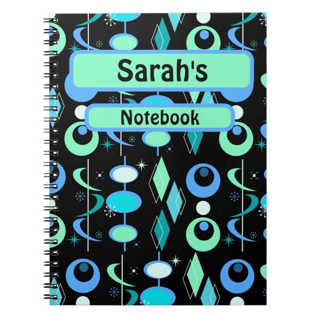 Mid Century Modern Pattern Notebook (Front)