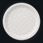 Mid Century Modern Pattern Pale Beige And White Paper Plate<br><div class="desc">Mid century modern pattern – abstract geometric shapes – minimalist pattern in beige.</div>