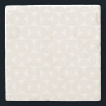 Mid Century Modern Pattern Pale Beige And White Stone Coaster<br><div class="desc">Mid century modern pattern – abstract geometric shapes – minimalist pattern in beige.</div>