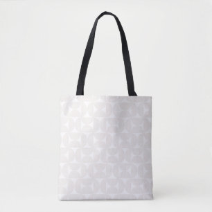 Mid Century Modern Pattern Pale Beige And White Tote Bag