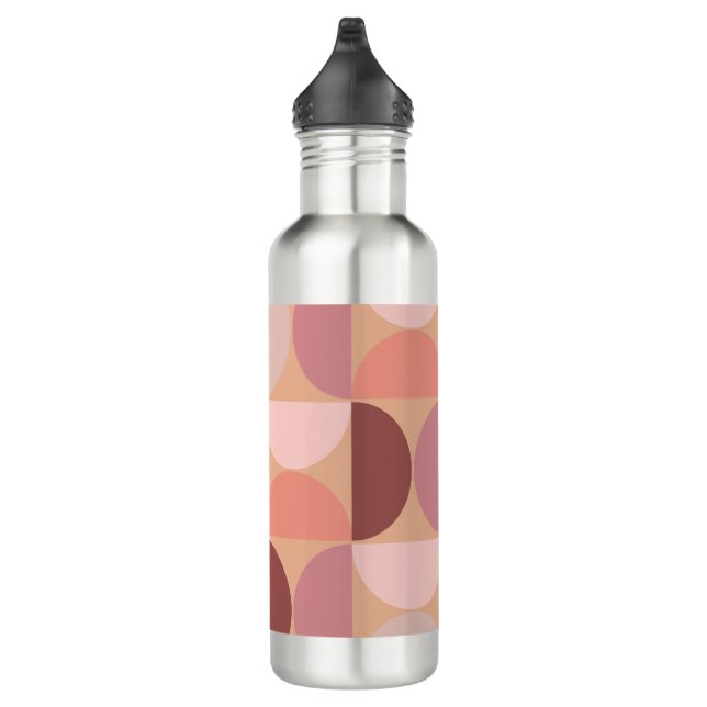 Mid Century Modern Pattern Peach Fuzz 710 Ml Water Bottle (Right)