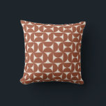 Mid Century Modern Pattern Rust Terracotta Cushion<br><div class="desc">Retro Mid Century Modern Pattern – Abstract Geometric Shapes – Minimalist Pattern in Earth Tones Terracotta / Rust.</div>