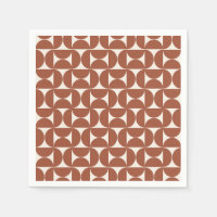 Mid Century Modern Pattern Rust Terracotta