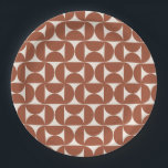 Mid Century Modern Pattern Rust Terracotta Paper Plate<br><div class="desc">Retro Mid Century Modern Pattern – Abstract Geometric Shapes – Minimalist Pattern in Earth Tones Terracotta / Rust.</div>