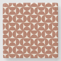 Mid Century Modern Pattern Rust Terracotta
