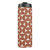 Mid Century Modern Pattern Rust Terracotta