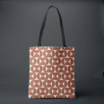 Mid Century Modern Pattern Rust Terracotta Tote Bag<br><div class="desc">Retro Mid Century Modern Pattern – Abstract Geometric Shapes – Minimalist Pattern in Earth Tones Terracotta / Rust.</div>