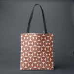 Mid Century Modern Pattern Rust Terracotta Tote Bag<br><div class="desc">Retro Mid Century Modern Pattern – Abstract Geometric Shapes – Minimalist Pattern in Earth Tones Terracotta / Rust.</div>