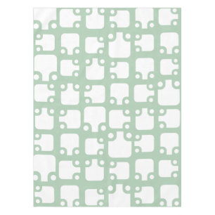 Mid Century Modern Pattern Sage Green 2 Tablecloth