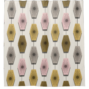 Mid Century Modern Pattern Shower Curtain