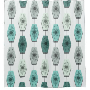 Mid Century Modern Pattern Shower Curtain