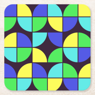 MID CENTURY MODERN Pattern Square Paper Coaster