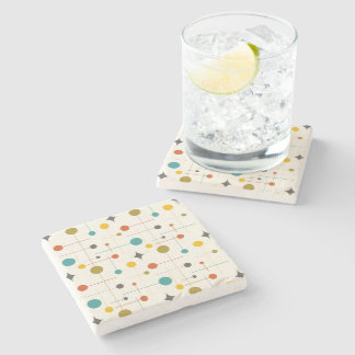 Mid Century Modern Pattern Stone Coaster