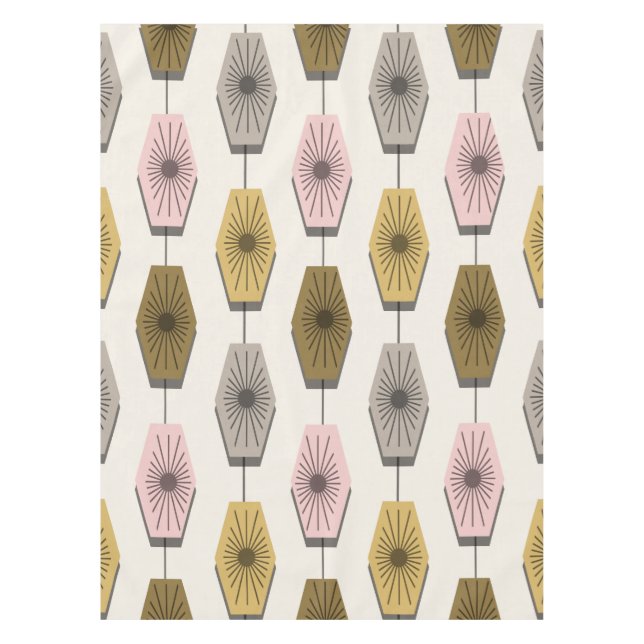 Mid Century Modern Pattern Tablecloth (Front)