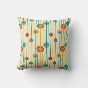 Mid century modern patterned number 18 cushion