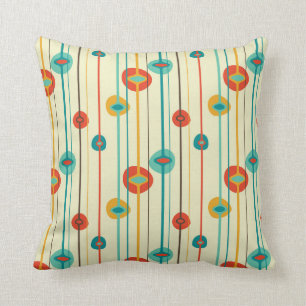 Mid century modern patterned  number  18 cushion