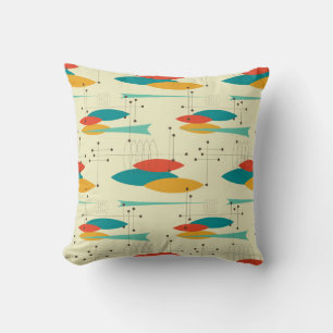 Mid century modern patterned number 21 cushion