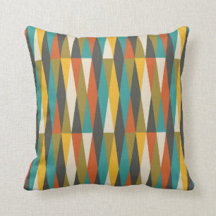 Mid century modern patterned  number 4  cushion