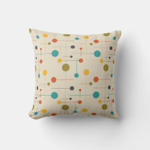 Mid century modern patterned number 8 cushion