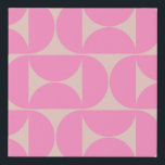 Mid Century Modern Peach And Pink Preppy Pattern Faux Canvas Print<br><div class="desc">Retro mid century modern pattern – abstract geometric shapes – minimalist pattern in peach / beige and pink.</div>
