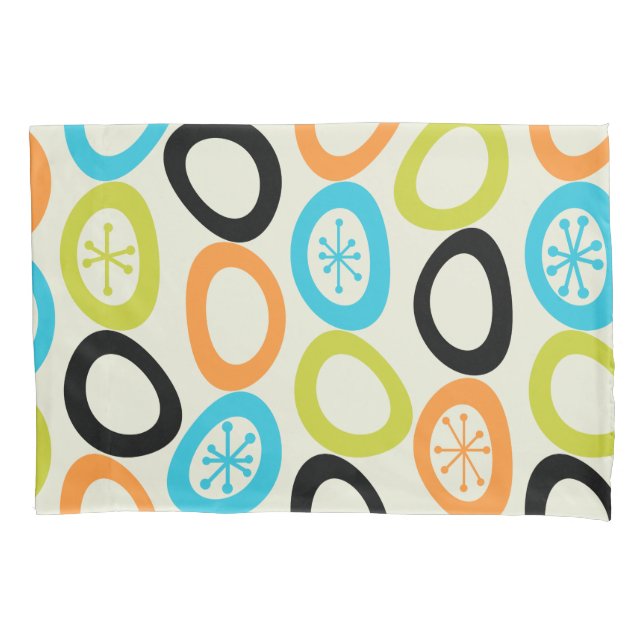 Mid Century Modern Pebbles 3 Pillowcase (Front)