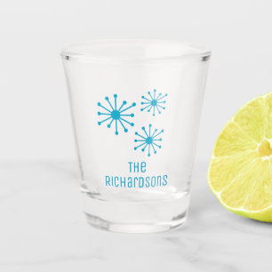 Mid Century Modern Personalised Atomic Age Retro  Shot Glass