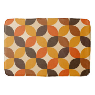 Mid century Modern Petal Pattern Bath Mat