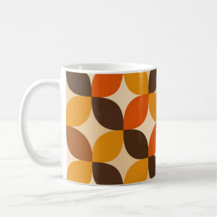 Mid century Modern Petal Pattern Coffee Mug