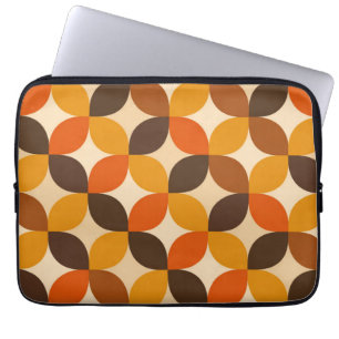 Mid century Modern Petal Pattern Laptop Sleeve