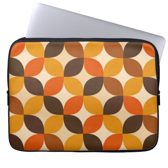 Mid century Modern Petal Pattern Laptop Sleeve (Front)
