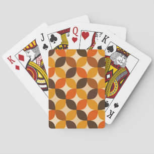 Mid century Modern Petal Pattern Playing Cards
