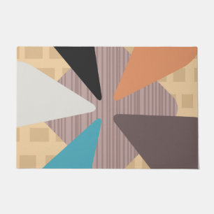 Mid Century Modern ‘Petals’ Art Colourful Doormat