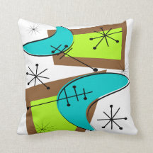 Mid-Century Modern Pillow Atomic 6