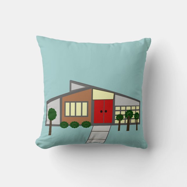 Mid-Century Modern Pillow House Design IV (Front)