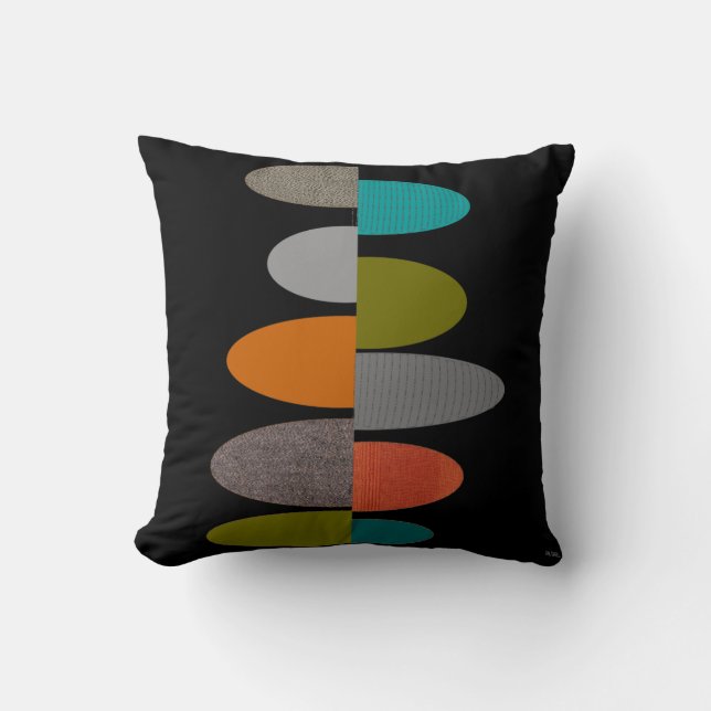 Mid-Century Modern Pillow Ovals Pattern #63 (Front)