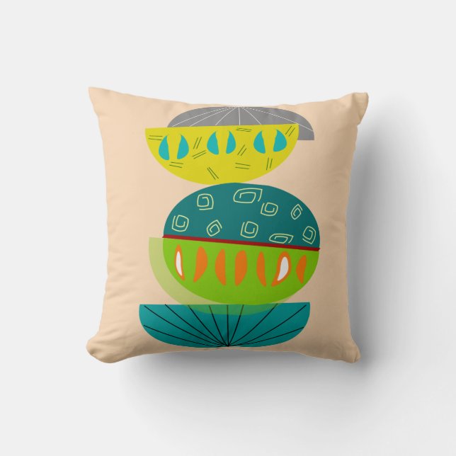 Mid-Century Modern Pillow Ovals Pattern #75 (Front)