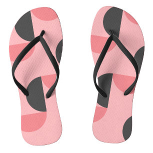 Mid-Century Modern Pink and grey        Thongs