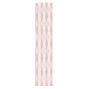 Mid Century Modern Pink Argyle Table Runner