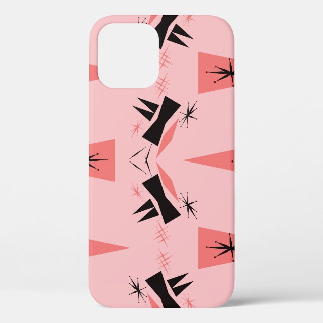 Mid-Century Modern: Pink Coral Pattern. Case-Mate iPhone Case (Back)
