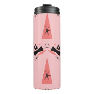 Mid-Century Modern: Pink Coral Pattern. Thermal Tumbler