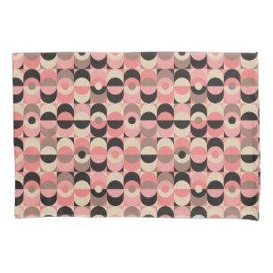 Mid-Century Modern Pink Pattern Pillowcase