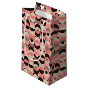 Mid-Century Modern Pink Pattern Small Gift Bag