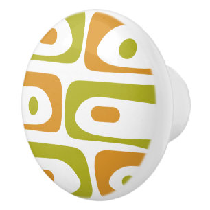 Mid-Century Modern Piquet Minimal Retro Abstract Ceramic Knob