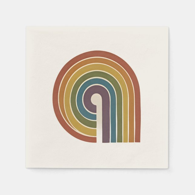 Mid-Century Modern Pride Paper Napkins - 50 Pack (Front)