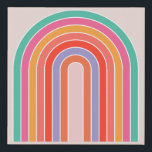 Mid Century Modern Rainbow Faux Canvas Print<br><div class="desc">Abstract Retro Rainbow – Colourful Rainbow.</div>